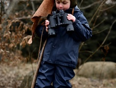 Mikk-line dark blue rainwear pants and jacket